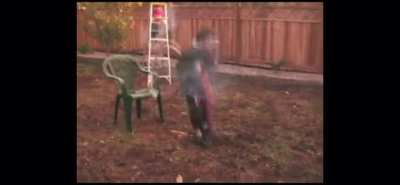 Kid builds a homemade jetpack