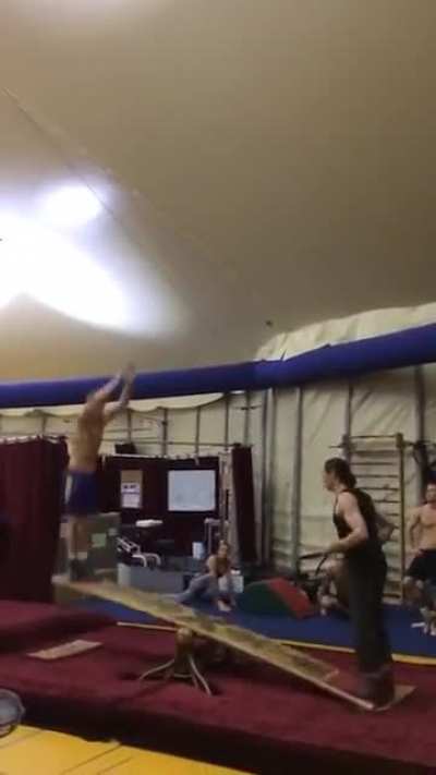 Casual teeterboard training