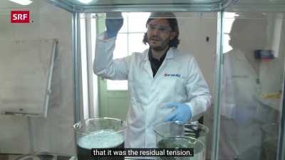 Student discover how to separate components of old battiers with just water