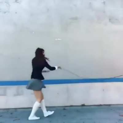 Mastery of the flaming ball technique