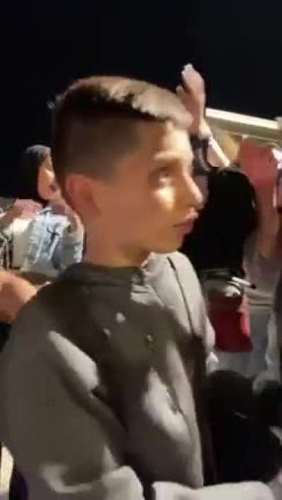 CONTEXT: A group of Palestinian civilians is peacefully chanting on their own Palestinian land. Suddenly a group of fascist IDF soldiers violently attack them for no reason.