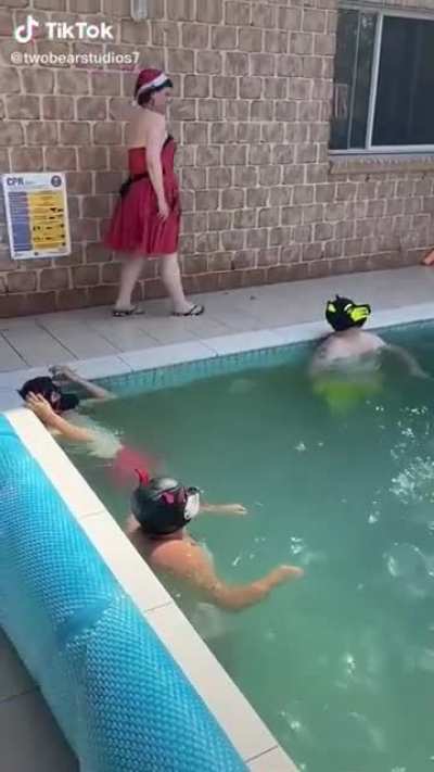 That pool water got layers I tell you