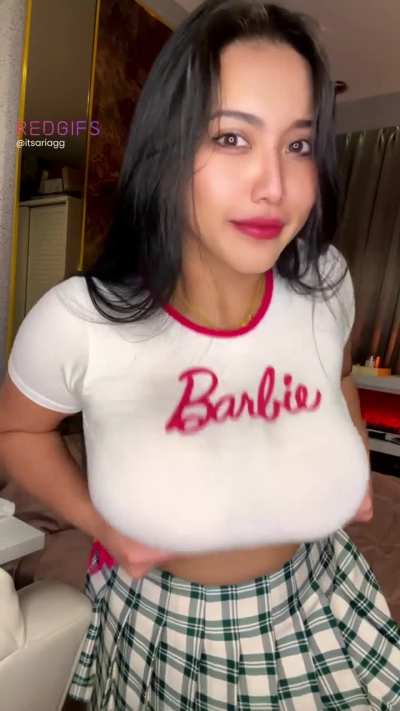 I might not be skinny and blonde like Barbie but would you still smash a busty asian Barbie like me? [drop]