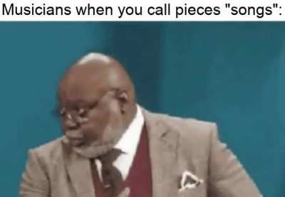 Songs have lyrics, pieces don't