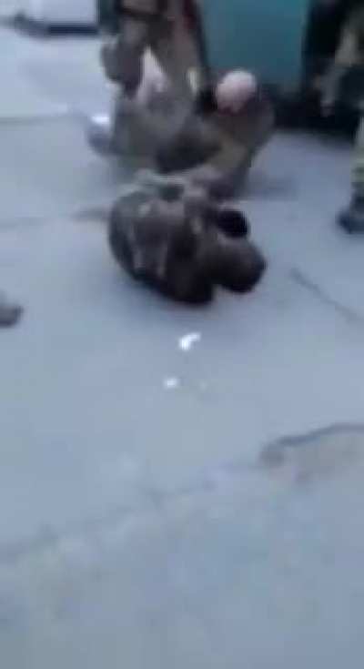 Russian POW’s pushed out of van and shot