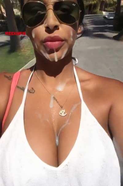 Walking around with facial