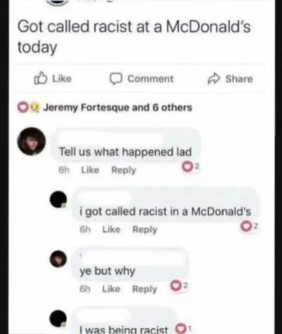 got called at a mcdonalds today