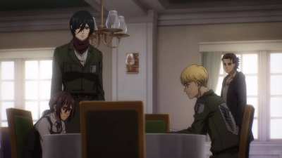 Eren Walking in Like a Sitcom