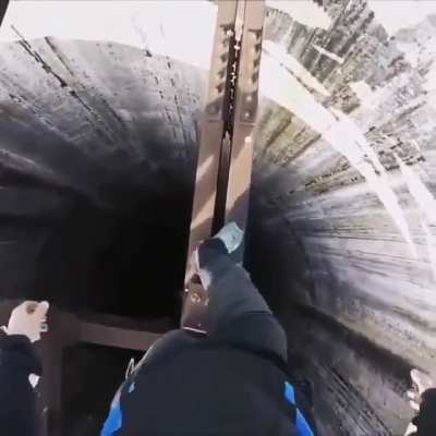 HMRB while I walk across this abandoned nuclear plant tower at a really high altitude