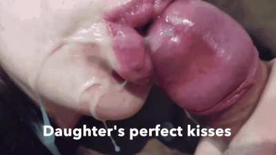 There it is. Yes, baby. That’s my little girl. Fuck. Good fucking girl. Now eat all of daddy’s warm love 💕 