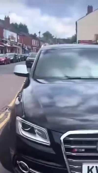 Muslim man in London parks car on sidewalk and gets fined then cries about racism and Islamophobia