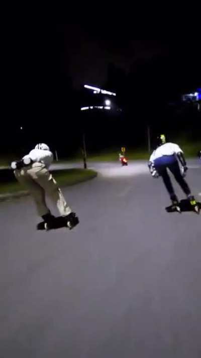 🛼 If you look at the shadow behind them, there appears to be a skeleton riding behind them. 🩻