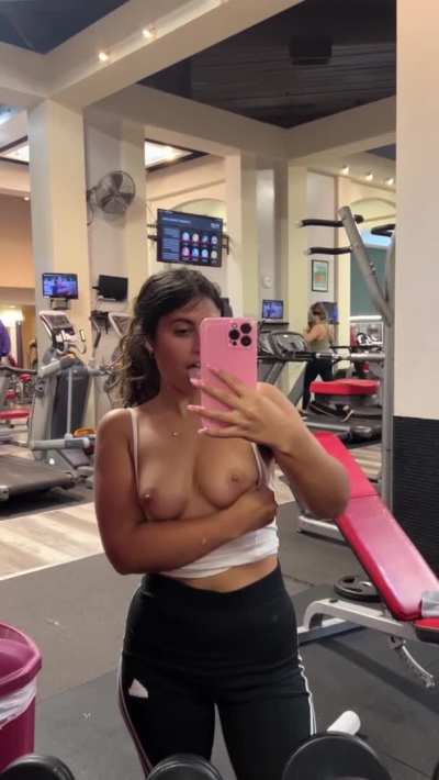 Fit Fit Chicks FitFemdom Fitness Flashing Gymnast Tits