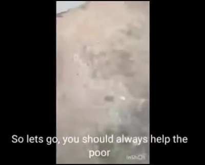 Making a Vlog about helping the poor people.