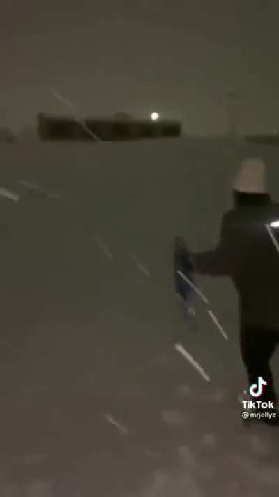 Not getting out of the way for other sledders