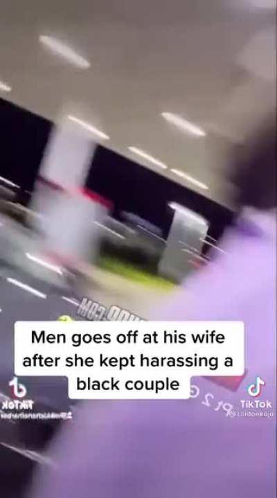 Man goes off at racist wife hehe
