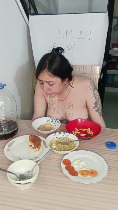 sick from so much food and vomited everything!