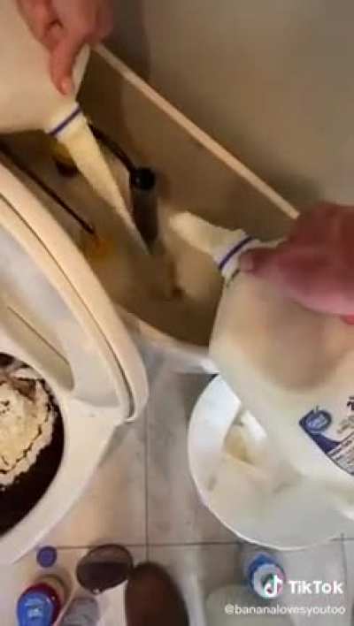 DIY toilet milkshake