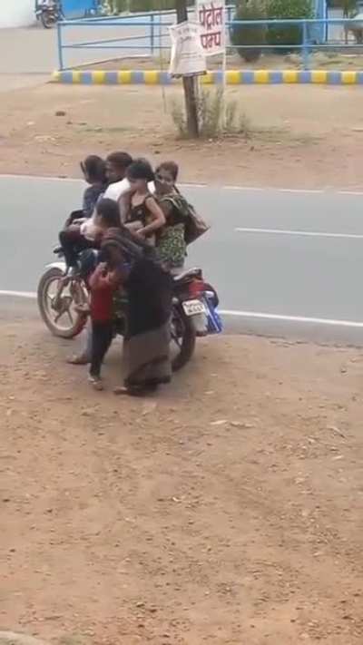 Who needs a bus when you have a bike.