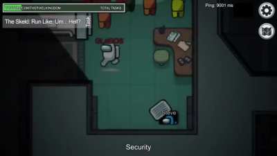 Among us mas com 99 impotores e 1 tripulante e a primeira aparição de badcrabe (feito por pixelkingdom)