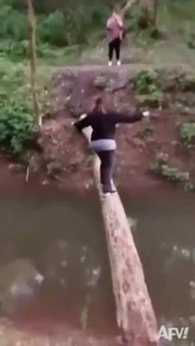 Crossing a river...