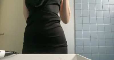 I hope you don’t mind that I show you my tits at work! OC