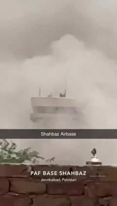 Shahbaz Base of Pakistan Air Force in Jacobabad has been struck