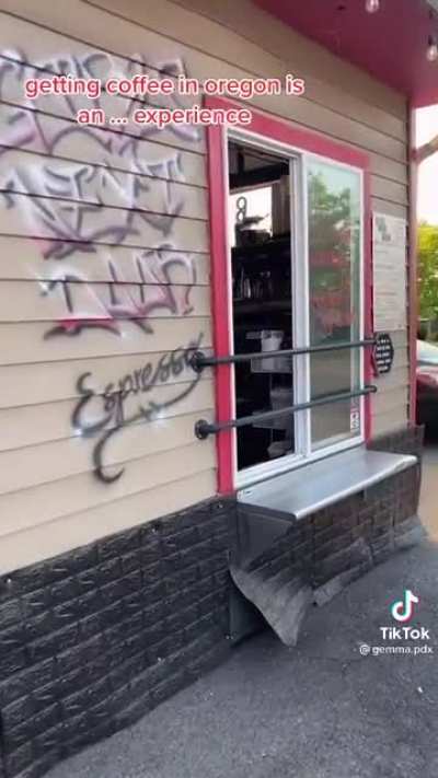 Safety Bars on a Coffee Shop