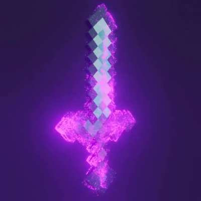 I made an enchanted diamond sword in blender