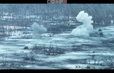 Another russian unsuccessful assault near Syn'kivka, Kharkiv Oblast. Ukr. used Javelin ATGM's and destroyed BMP-1 column with cope cages and meat protection system