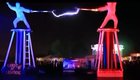 This battle of the gods using Tesla lighting.