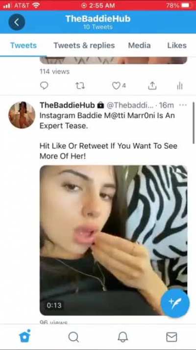 Instagram Baddie M@tti Marr0ni Loves Playing In The Shower! Twitt<wbr>er:th<wbr>ebadd<wbr>iehub