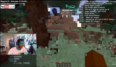 90% spawn chance pigs, 10% creeper - by donation