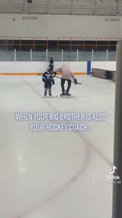 When your big brother is also your hockey coach