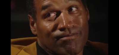 OJ responds to a question about whether or not he did it, then plays a “prank” on the interviewer