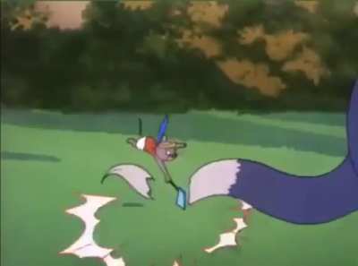 Tom-ahawk chop on Tom.