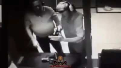 Putting your hand in front of a loaded and pulling the trigger to see if it still fires