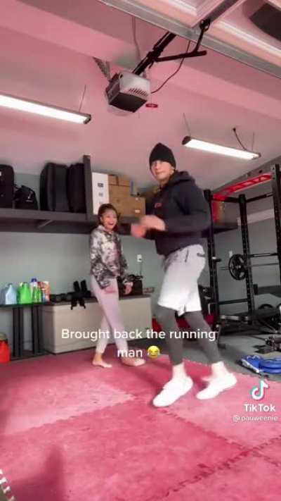 Dad showing off his moves