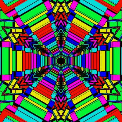 Rainbow Toon Geometry Tunnel 03 | 13-02-2020 | by Xponentialdesign