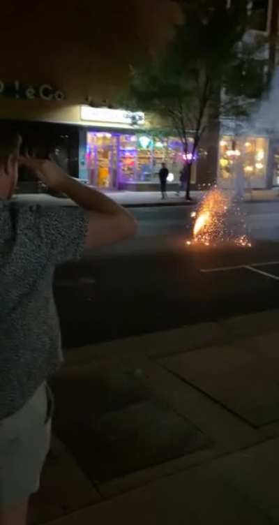 Someone lit a firework in the street this weekend