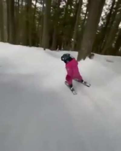 As a skiier and a dad, this is no bueno. Too fast, too icy .. but good little ripper.