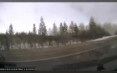 Russia: Car gets absolutely destroyed by a truck