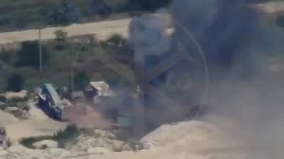 The Ukrainian “Dmytro Korchynsky Brotherhood” TD Battalion released footage showing 2 Russian armoured fighting vehicles plus an ammo stockpile in Arkhanhel's'ke (Kherson Oblast) destroyed in a series of strikes launched by the 406th Artillery Brigade.