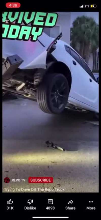 Trying to drive off the Repo Truck @Repo TV