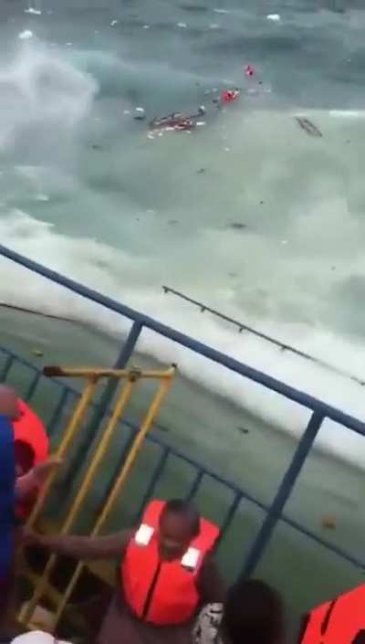 A ferry boat sinking (context in comment)