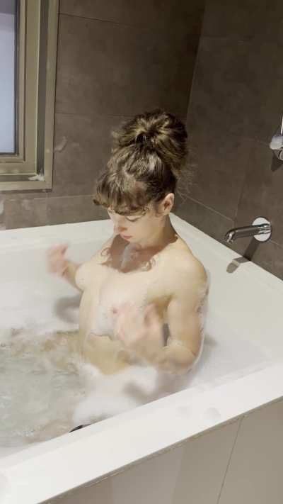 Bubbly Bath Boob Tease