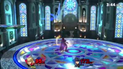 destroyed this marth with sour side b punishes ;)