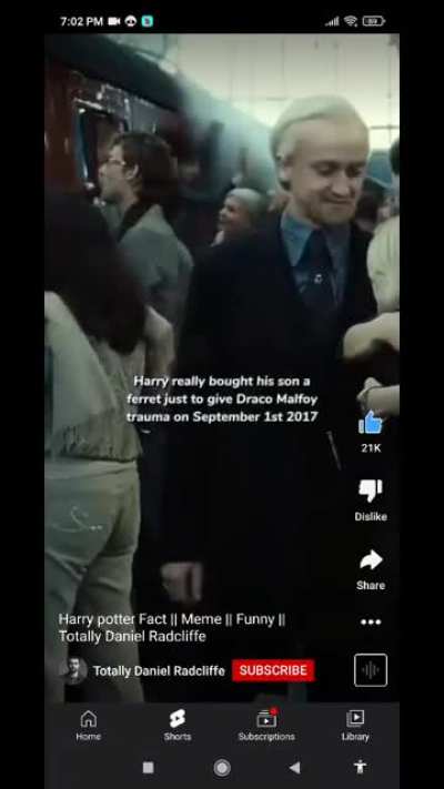 Harry Potter trolling Draco Malfoy