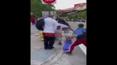 Dude Punches An Old Lady In The Face & Instantly Gets Beat Down By Multiple Strangers In Brooklyn Then Police Show Up.