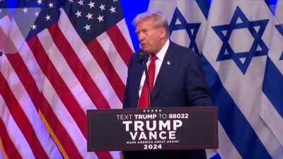 Trump goes on racist rant using terms like 'terror infested' & claiming he will deport the anti-genocide student protesters.
